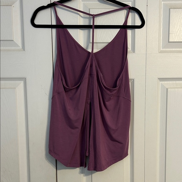 LULULEMON Women's Modal-Silk Yoga Tank Top Tie Back Athletic Velvet Dust Size 8 - Picture 6 of 8